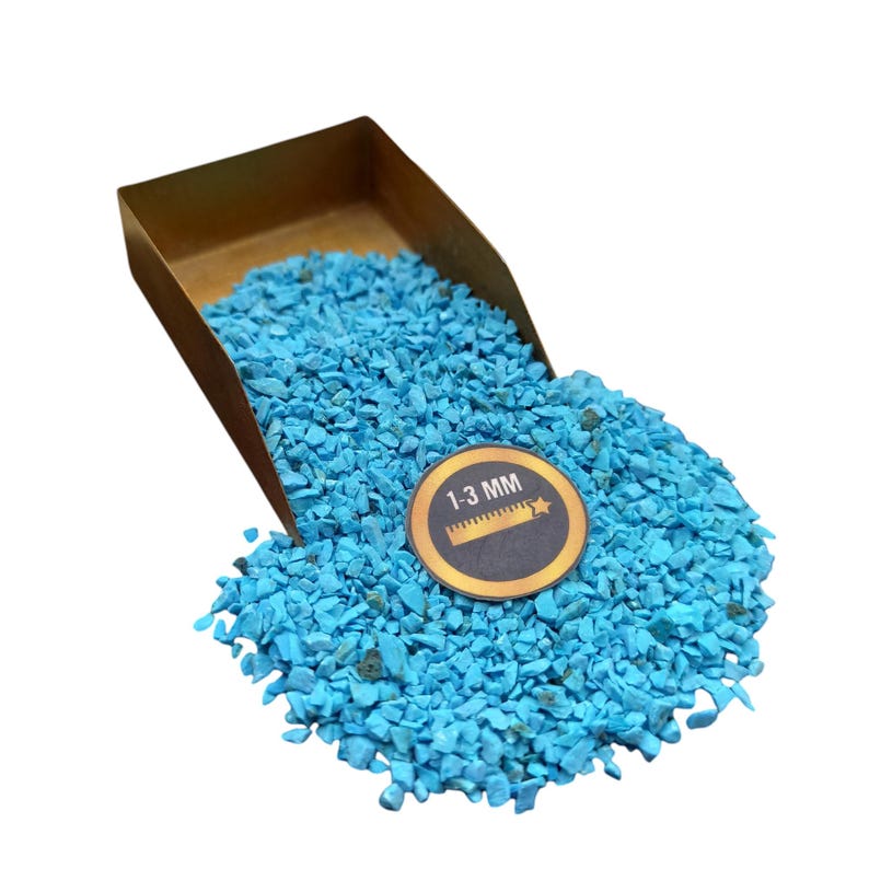 New Natural Turquoise Gemstone Coarse Crushed 0.5-1mm Home Decor Resin Art Women Gift Jewelry Making Wood Working Women Jewelry image 10