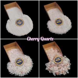 Natural Cherry Quartz Powder for Resin Art  Crafts  Coarse Crushed Gemstone Pigment for Home Decor  Wood Inlay