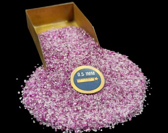 Crushed Coarse Pink Metallic 0.5-1mm For Nail Art Making Women Gift Metallic Mineral, Shimmer Stone For Fish Tank House Decor