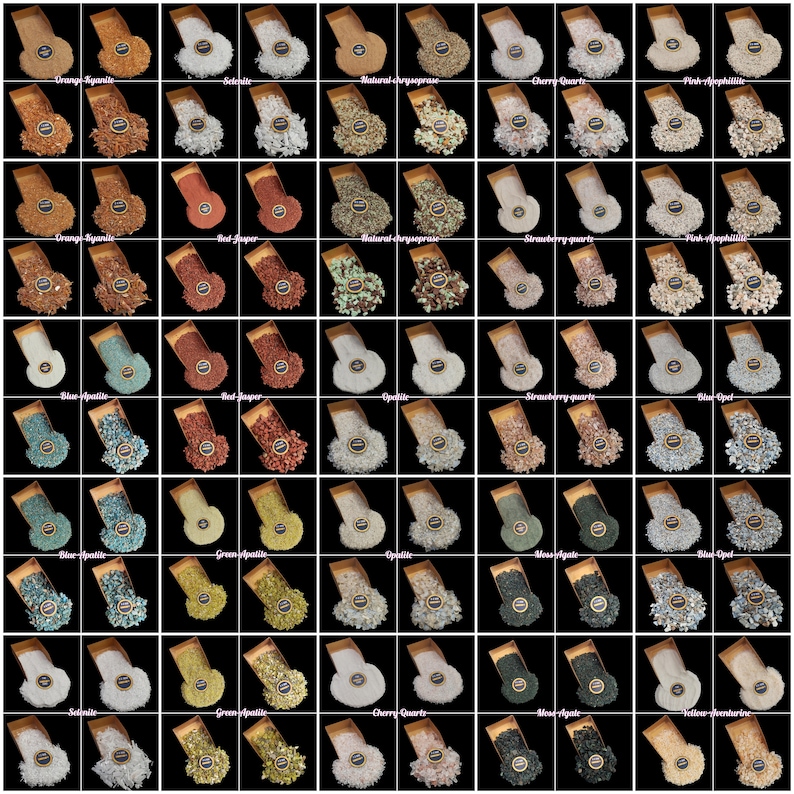 Wholesale Gemstone Crushed Fine Raw Stone Powder | Healing Crystal Crushed Coarse Powder | Great For Resin Art Woodworking Painting Crafts