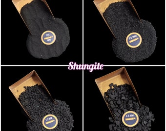 Natural Shungite Coarse Crushed Fine Dust Sand Gemstone Powder Jewelry Making Resin Art Wood Inlay Ring Inlay Massage Powder Pigment Powder