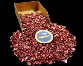 Crushed Coarse Red Metallic 3-5mm For Nail Art Women Gift House Decor Resin Art Wood Working Wood Inlay Decorative Art Fish Tank