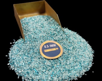 Coarse Crushed Turquoise Blue Metallic 0.5-1mm  For Fish Tank Wood Working Wood Inlay Ring Inlay House Decor Jewelry Art Making