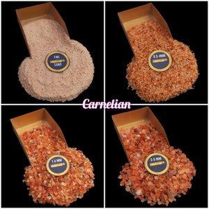 Natural Carnelian Gemstone Crushed Powder for Jewelry Making & Crafts - Genuine Gemstone Inlay Material Crushed Great for Woodworking