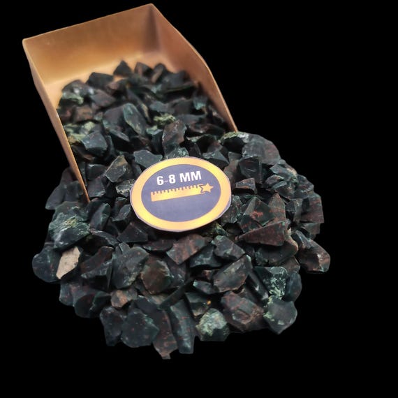 モスアゲート 粗い天然砕石 原石 6-8 mm 水槽用 女性用 ジュエリー作り
