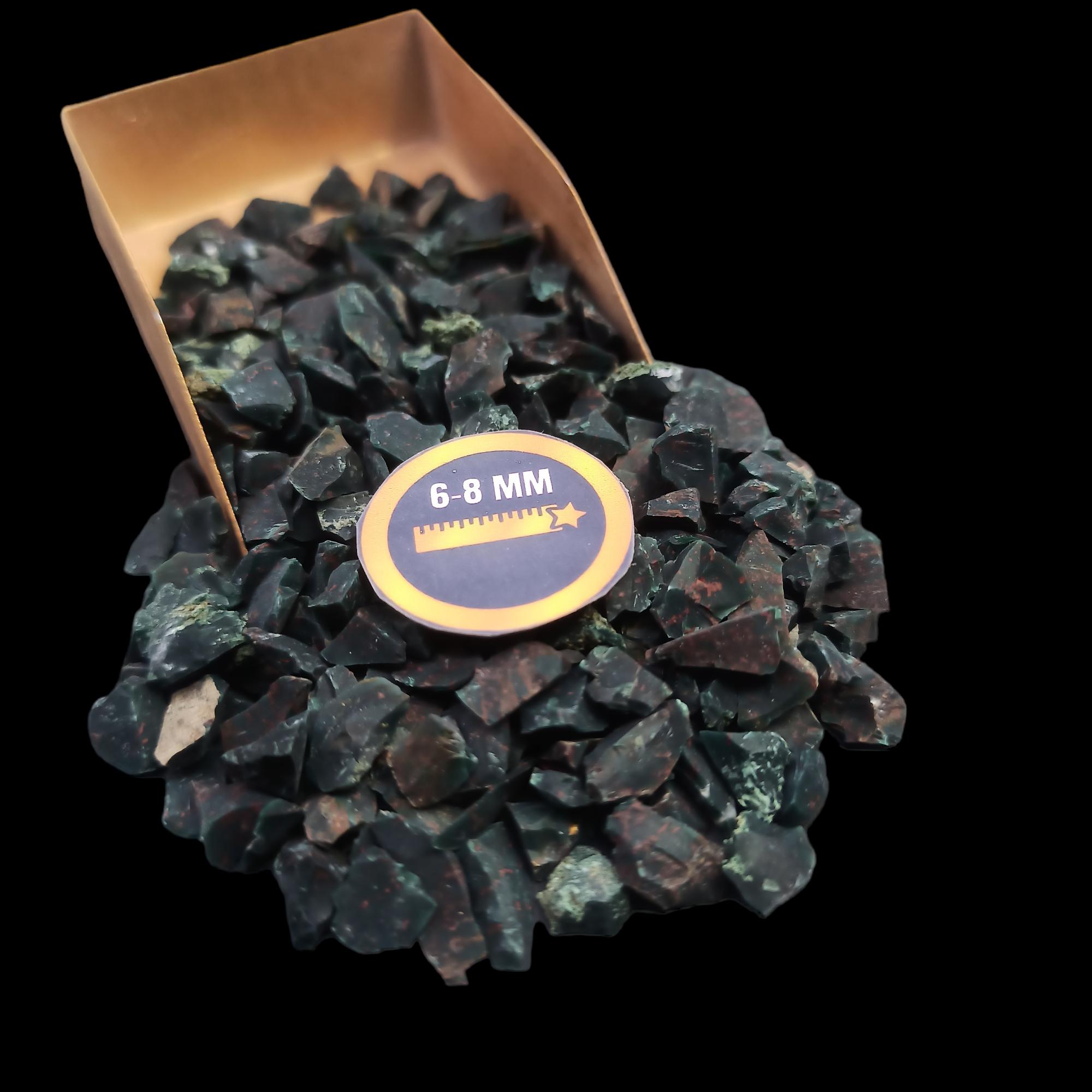 モスアゲート 粗い天然砕石 原石 6-8 mm 水槽用 女性用 ジュエリー作り