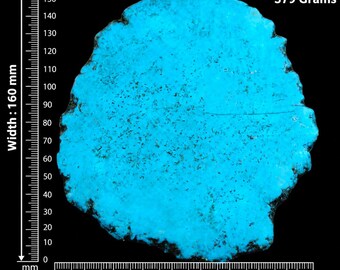 Turquoise Stone Coaster Slab, DIY Wall Clock & Watch Making Base Craft Blank, Large Turquoise, Craft Stone for Gift Art Making