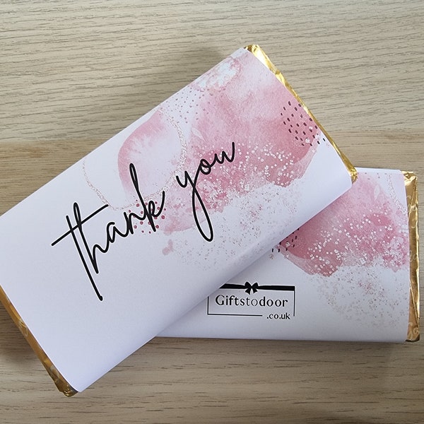 PERSONALISED Chocolate bar wrapper, Personalised thank you, birthday Galaxy chocolate wrapper, Party favour, Novelty Chocolate Gift
