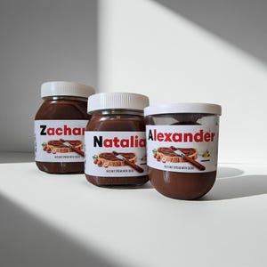 Étiquette personnalisée pour pot de Nutella - Sticker cadeau amusant