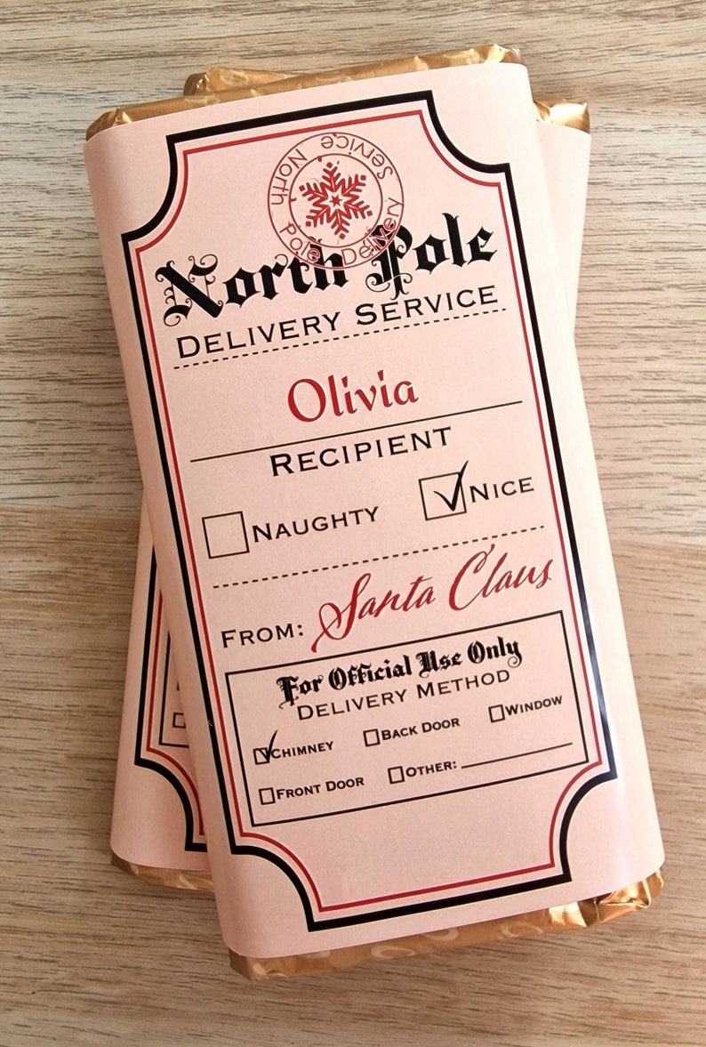 North Pole delivery service personalised gift, believe christmas gift, personalised christmas eve box filler, personalised christmas gift
