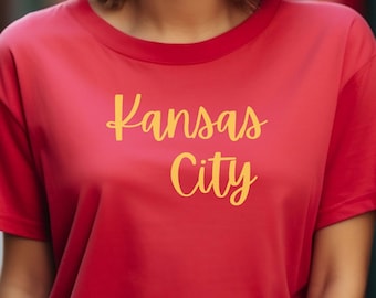 Kansas City T-shirt; KC Chiefs game day, Gift for men or women! Comes in lots of colors! Show your KC Pride
