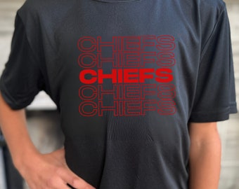 Chiefs youth size athletic T-shirt, kansas city shirts for kids, teen, game day for kids, KC t-shirt, Sport material, unisex size