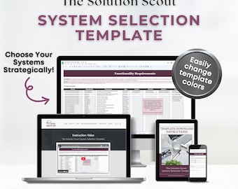 System Selection Template: Editable Google Sheets (Digital Download)