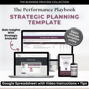 Strategic Planning Template: Editable Google Sheet with Instruction Video (Digital Download)