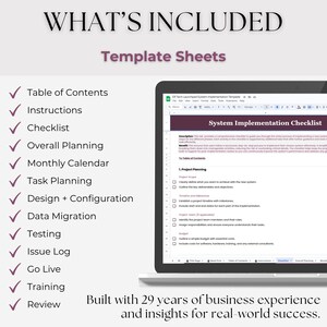System Implementation Template: Editable Google Sheets (Digital Download) image 2