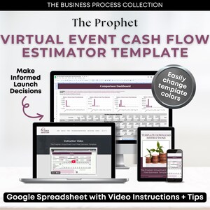 Virtual Event Cashflow Estimator: Editable Google Sheets Template (Digital Download)