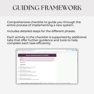 System Implementation Template: Editable Google Sheets (Digital Download) image 6