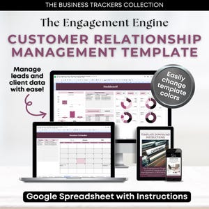 Client Relationship Management Template: Google Sheets CRM (Digital Download)