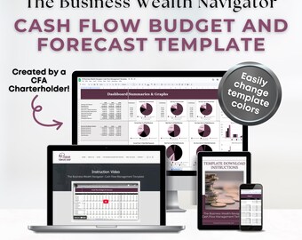 Cash Flow Budget and Forecast Template: Google Sheets Cashflow Management (Digital Download)