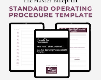 SOP Template: Standard Operating Procedure (Fillable PDF)