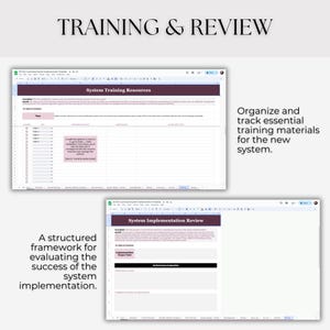 System Implementation Template: Editable Google Sheets (Digital Download) image 11