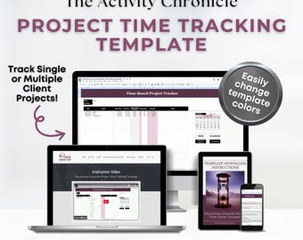 Project Time Tracking Template: Invoice Automation Google Sheets (Digital Download)