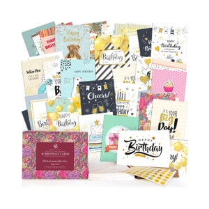 Happy Birthday Cards Assortment Cards in Bulk 40 Pack Unique Designs ...