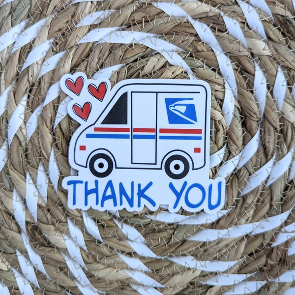 Postal Worker Appreciation Sticker, Thank your Mail Carriers Decal, Mail Truck Sticker, Thank your Mailman Decal, Waterproof Postal Truck.