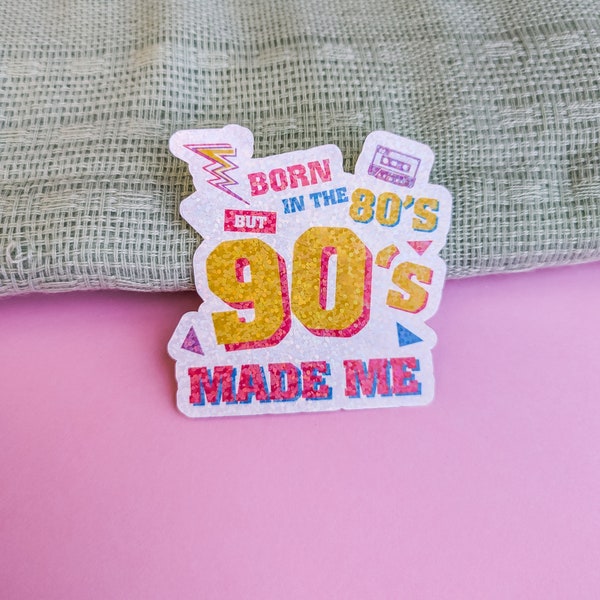 90's stickers, 90s kid sticker, Glitter Holographic 90s Nostalgia Sticker, 90s Aesthetic Sticker, 90s Stickers Vinyl, Y2K Aesthetic, 90svibe