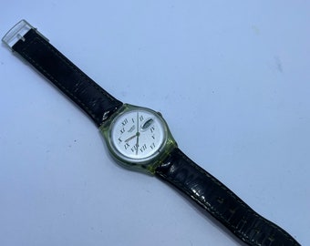 Vintage Swiss wristwatch Swatch 1994, Collectible wristwatch Green wristwatch made Swiss Swatch GM709 wristwatch unisex date