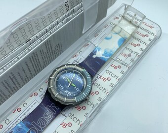 Vintage Swiss wristwatch Swatch 1998w Collectible wristwatch Blue wristwatch made Swiss Swatch GT405 Scuba Diver 200 20ATM (200m) Waterproof