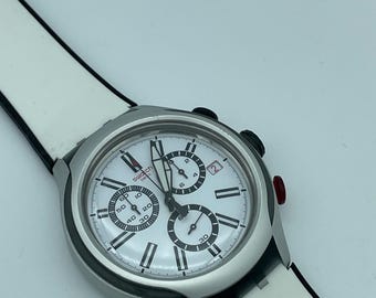 Swiss wristwatch Swatch Collectible wristwatch Swatch Sport Chronographs BLACK WHEEL YYS4005 Full works