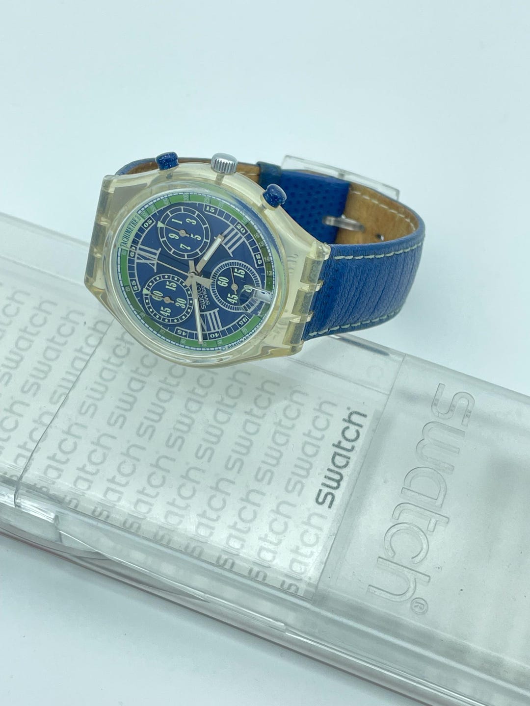 Swiss Wristwatch Men's Swatch 1994s Tachimeters Collectible