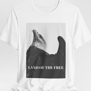 T-shirt Land van de gratis patriottische adelaar: voordelige en expresverzending