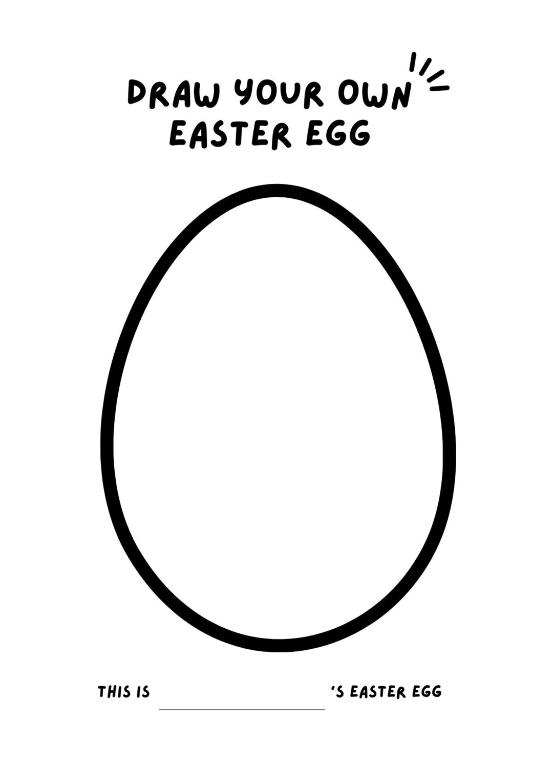 Color Your Own Easter Egg - Etsy