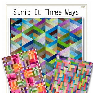 Strip It Three Ways Quilt Pattern Digital Download