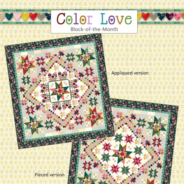 Color Love Block of the Month Pattern
