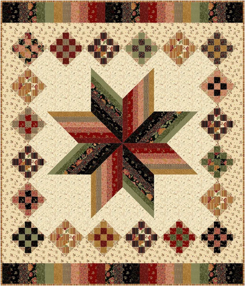 Strippy Star Digital Quilt Pattern - Etsy