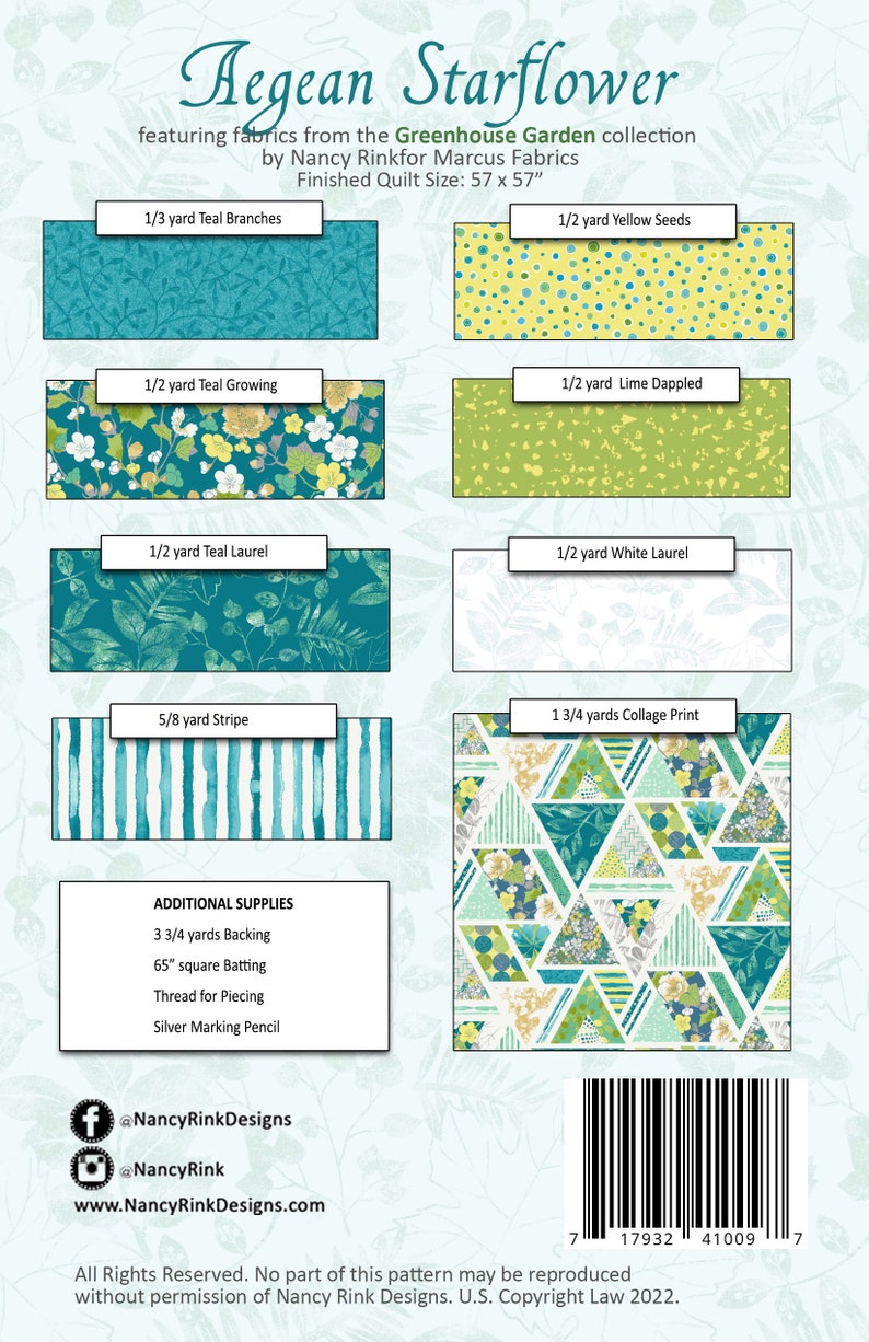 Aegean Starflower Quilt Pattern - Etsy