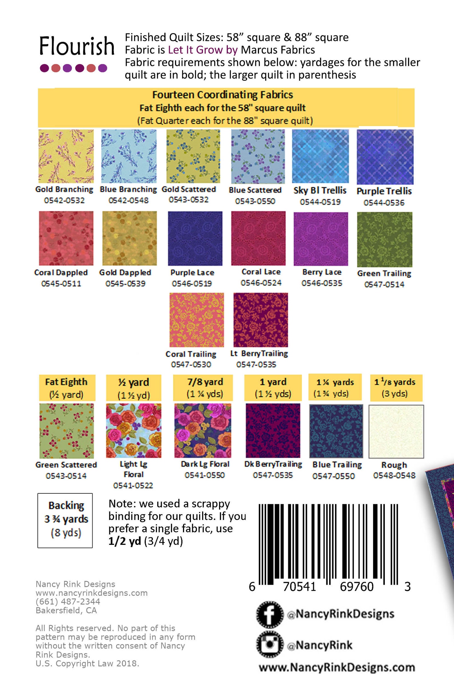 Flourish Digital Quilt Pattern Etsy