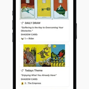 Diario dei Tarocchi/Lenormand e Contatore/Tracciatore di Carte Notion - Modello di database Notion immagine 3