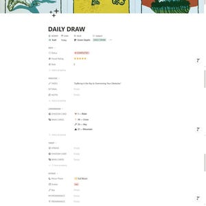 Diario dei Tarocchi/Lenormand e Contatore/Tracciatore di Carte Notion - Modello di database Notion immagine 6