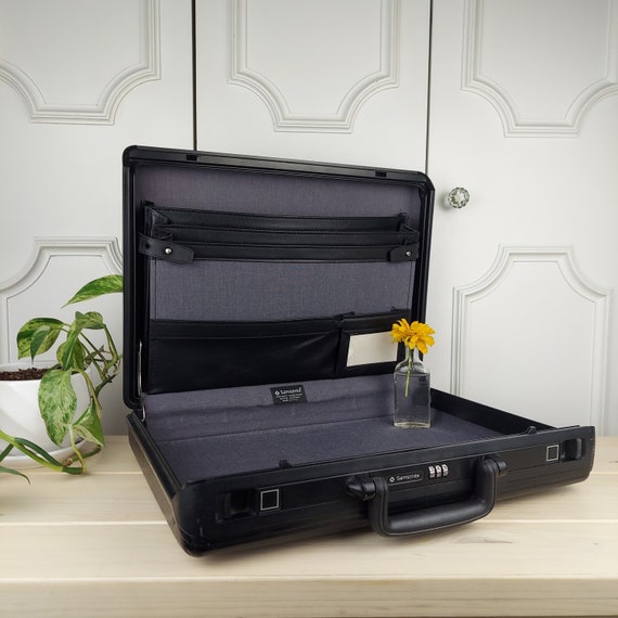 Vintage Black Samsonite HardShell Briefcase, Working… Gem