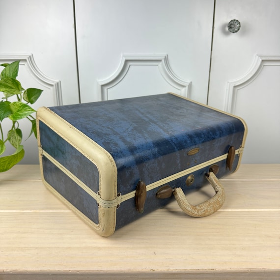 Mid Century Shwayder Bros Inc. Small Samsonite Suitcase, Marbled