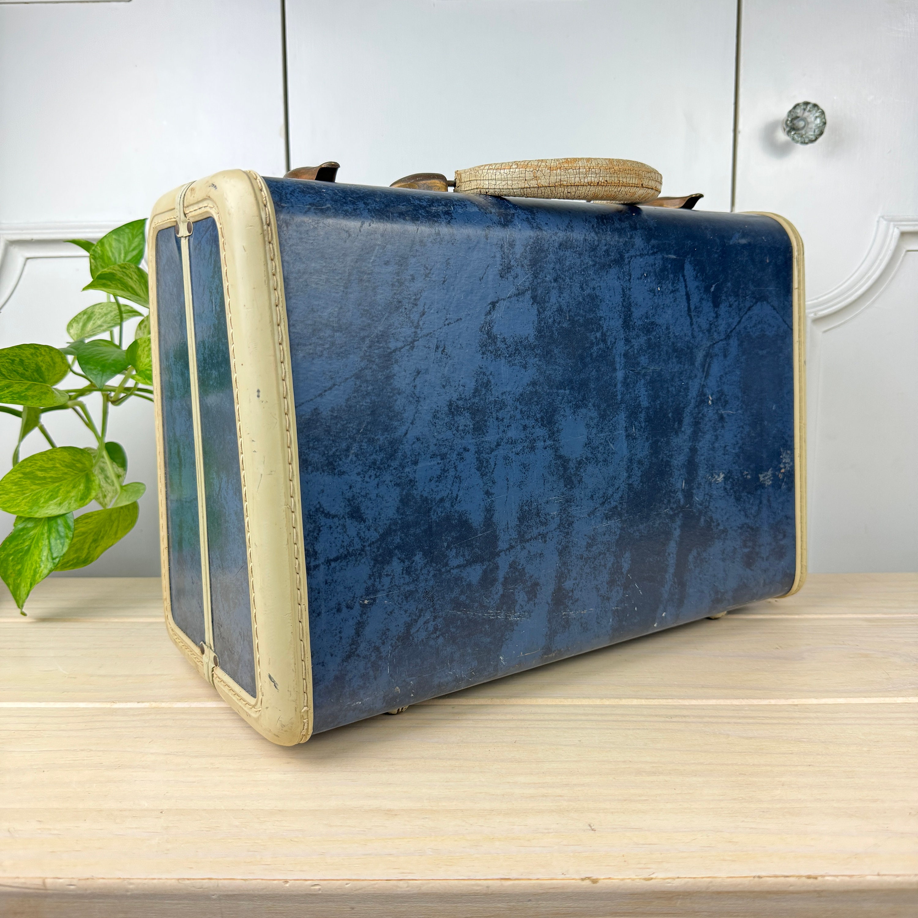 Mid Century Shwayder Bros Inc. Small Samsonite Suitcase, Marbled