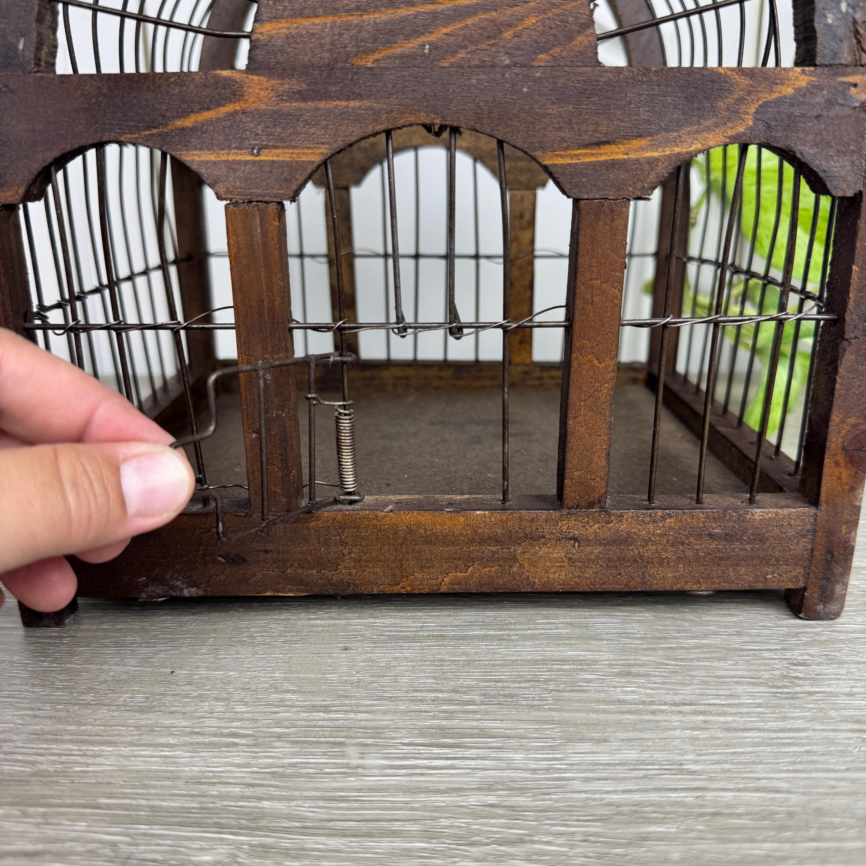 Vintage Wood and Wire Decorative Dome Top Bird Cage - Etsy