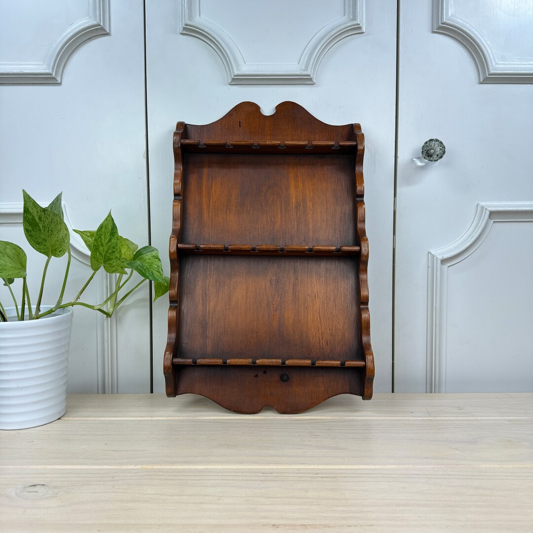 Vintage Wooden Spoon Display Rack Souvenir Spoon Holder for Etsy