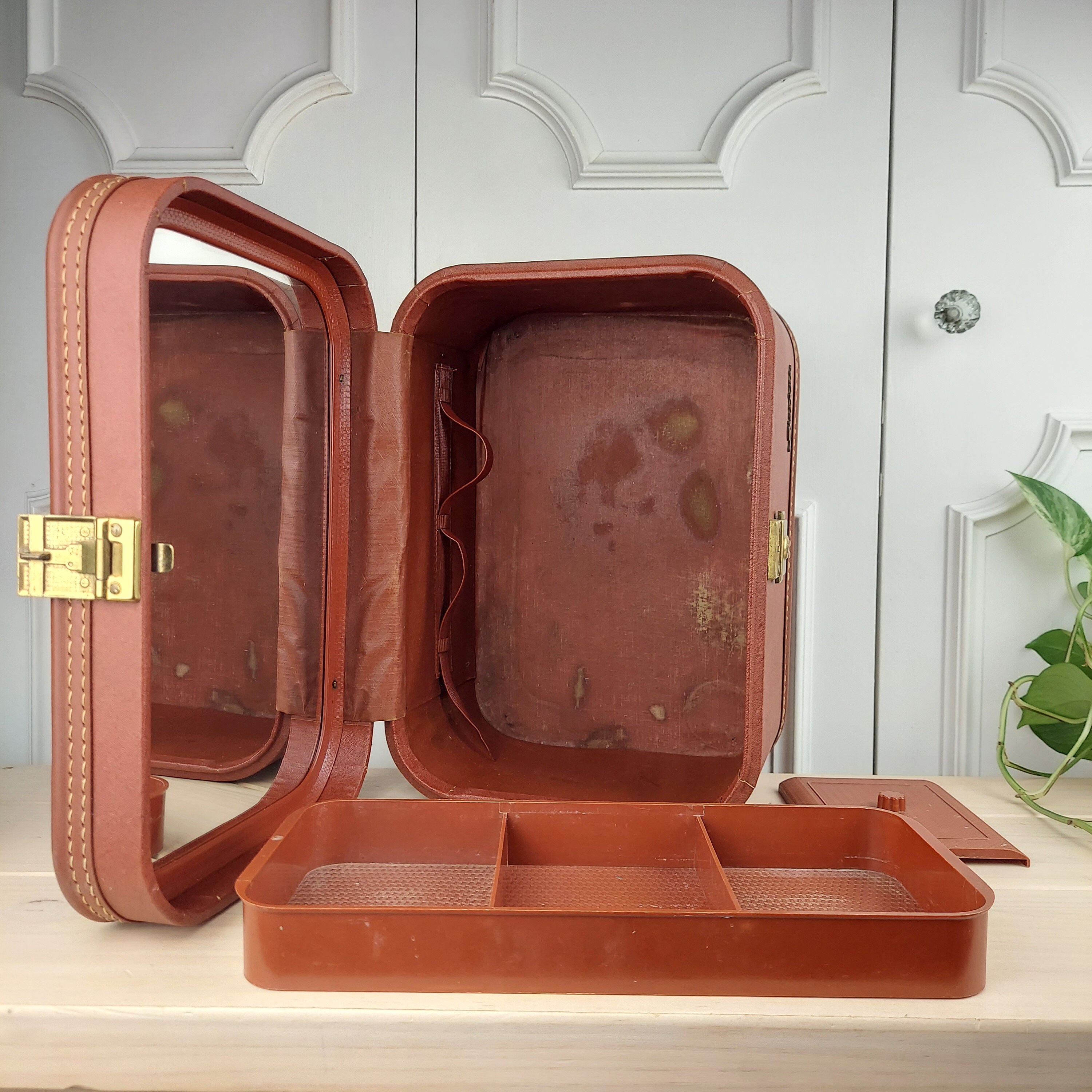 Vintage Starline Train Case by Brass Baltimore Luggage Co. Etsy