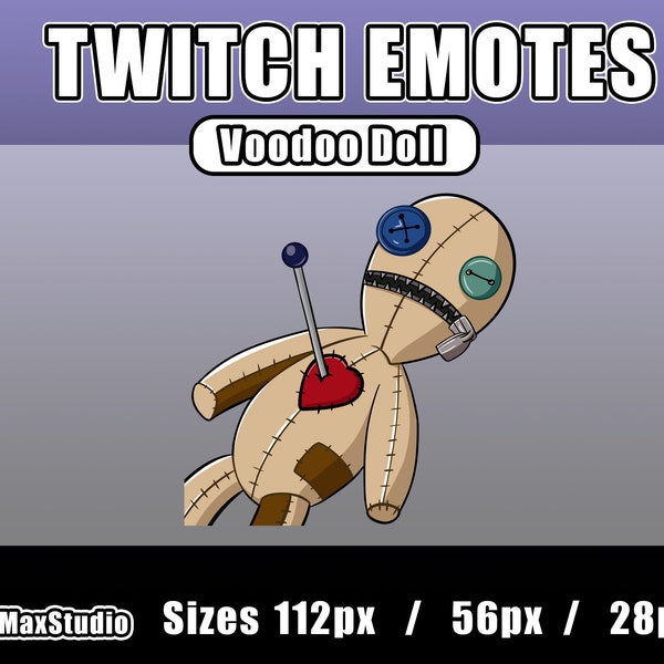 VOODOO DOLL Twitch Emote - Twitch and Discord horror emote theme for spooky stream