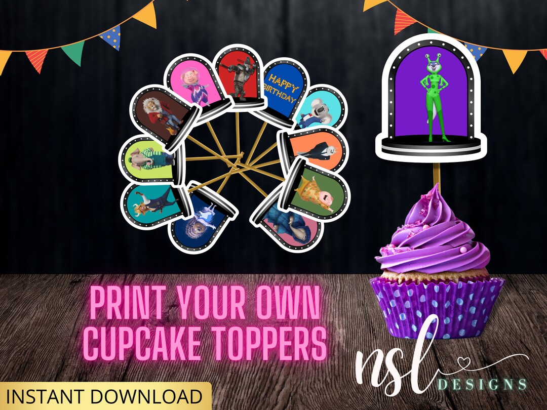 Sing 2 Cupcake Toppers Print Your Own Cupcake Toppers - Etsy